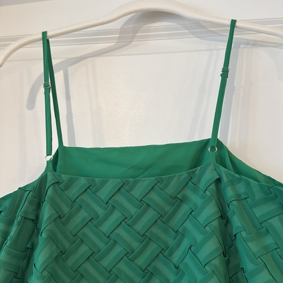 HOST PICK! Green Woven Boutique Dress Spaghetti Strap Small - Picture 7 of 10